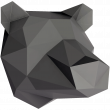Vinilos decorativos 3D- Vinilo 3D origami perfil oso negro - ambiance-sticker.com